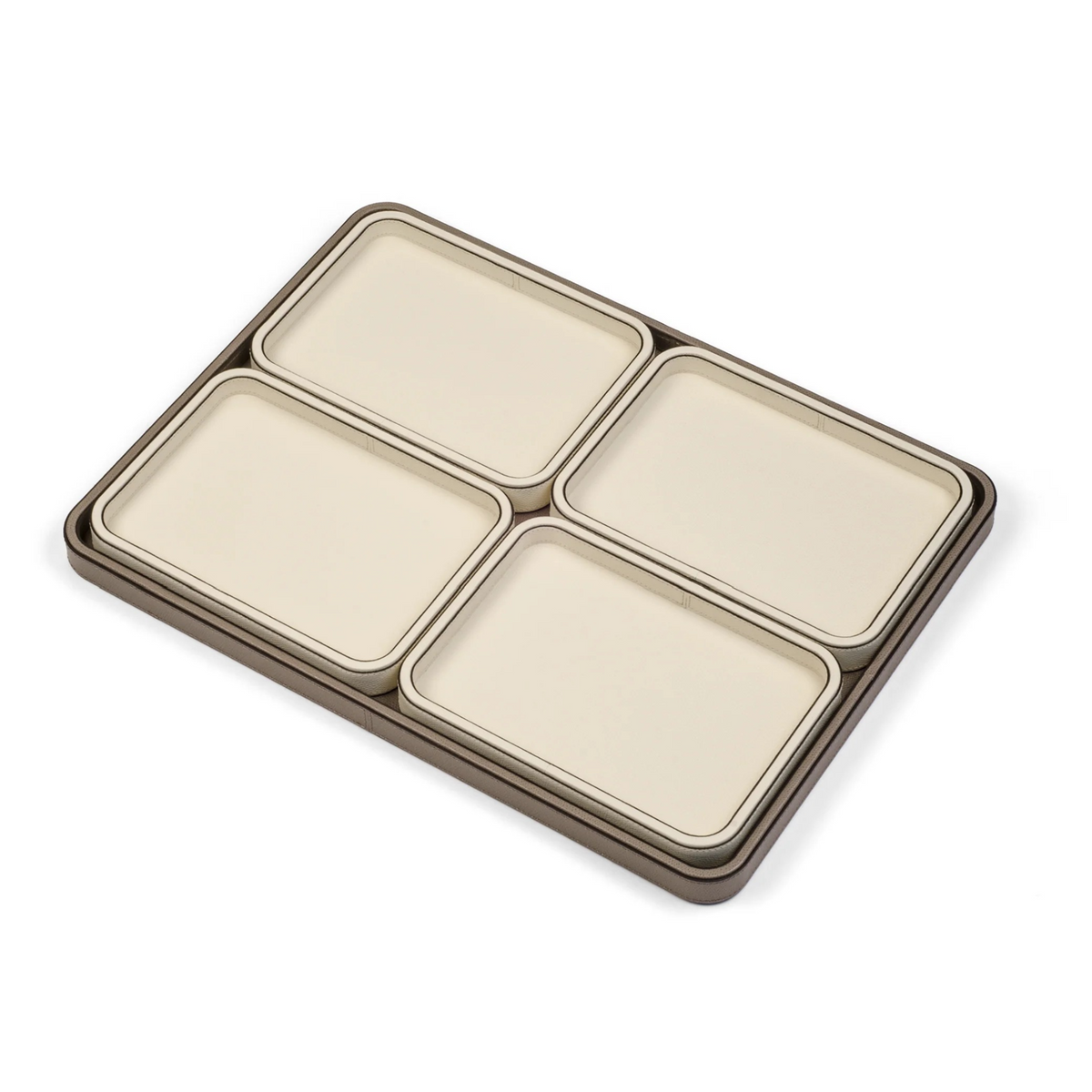 Hand-Stitched Leather Tray | Pinetti Jane | OROA.com