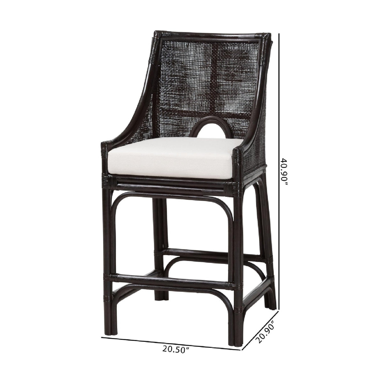 Modern European furniture - Rattan Sloped-Arm Counter Stool - www.oroa.com