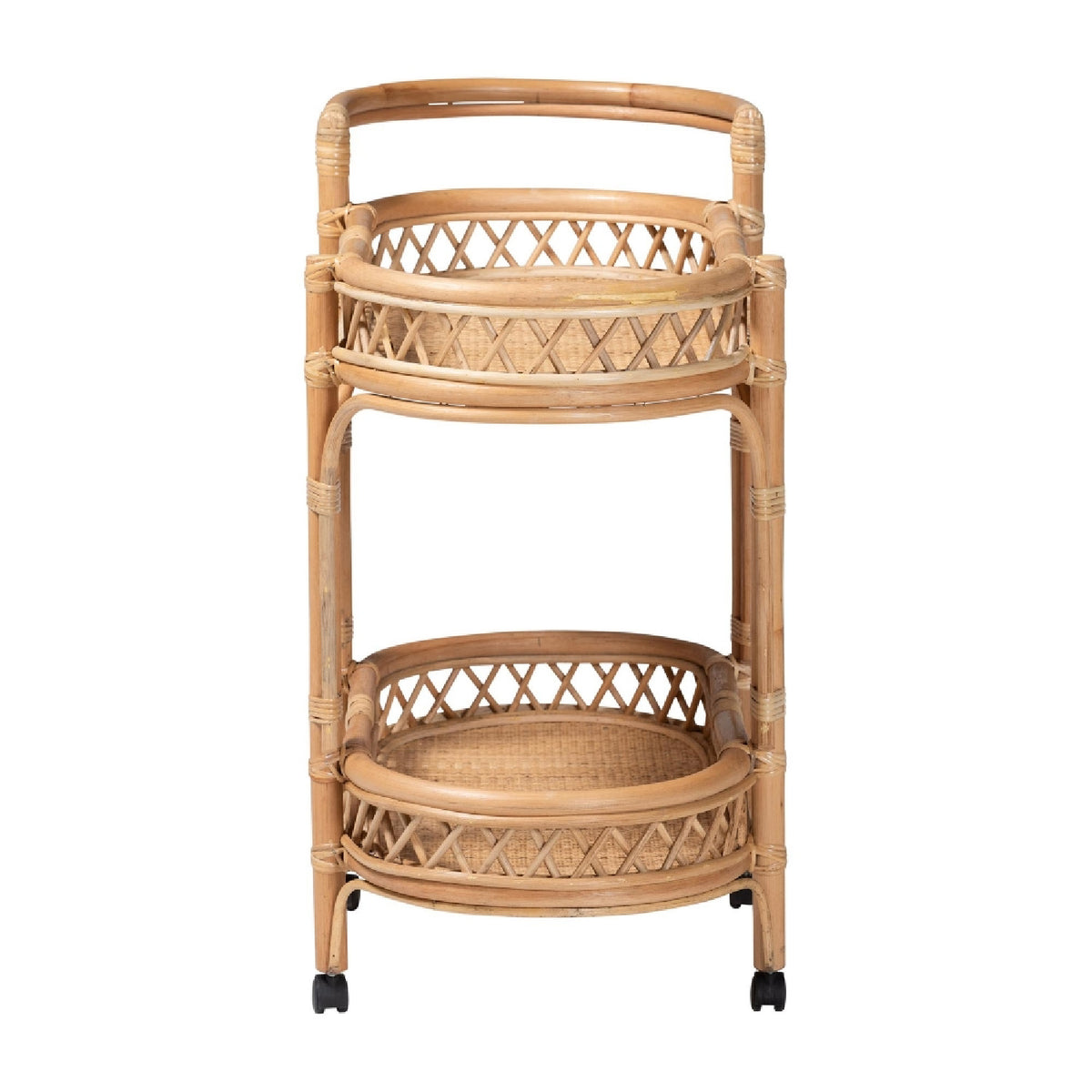 Modern European furniture - Natural Rattan Indoor/Outdoor Kitchen Cart - www.oroa.com