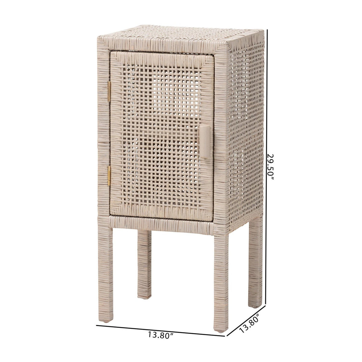 Modern European furniture - Handwoven Rattan Bedside Table - www.oroa.com
