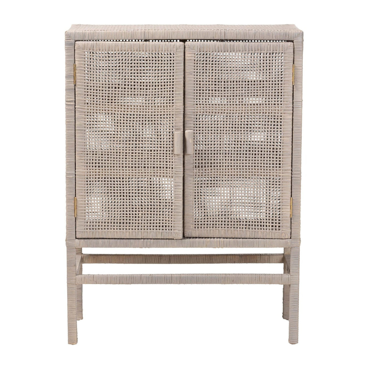 Modern European furniture - Gray Rattan 2-Door Cabinet - www.oroa.com