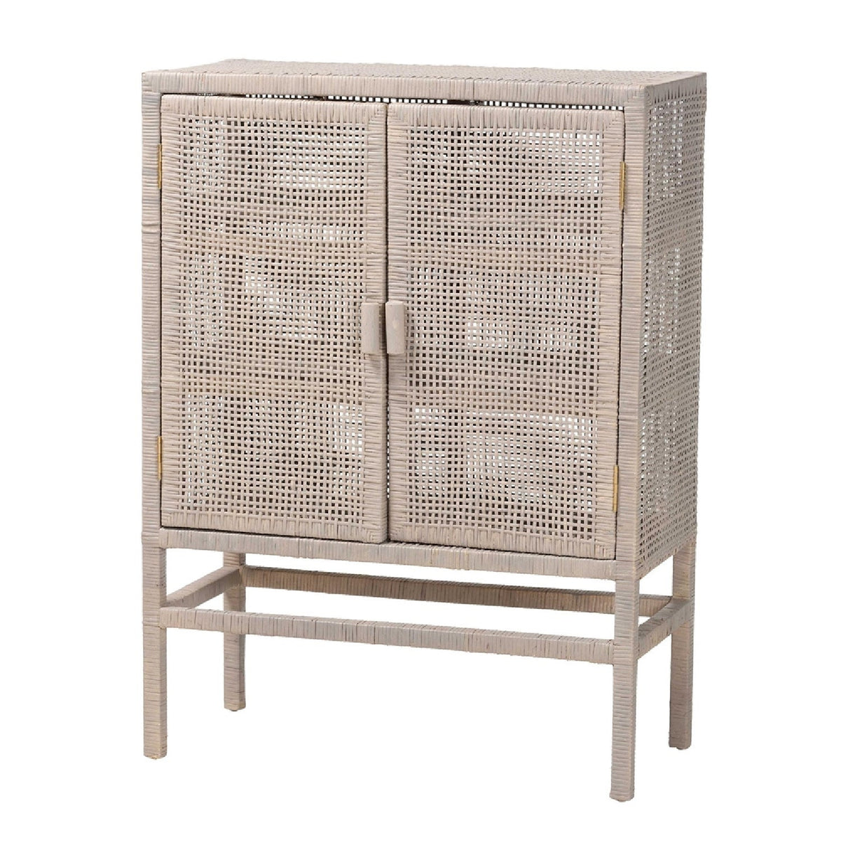 Modern European furniture - Gray Rattan 2-Door Cabinet - www.oroa.com