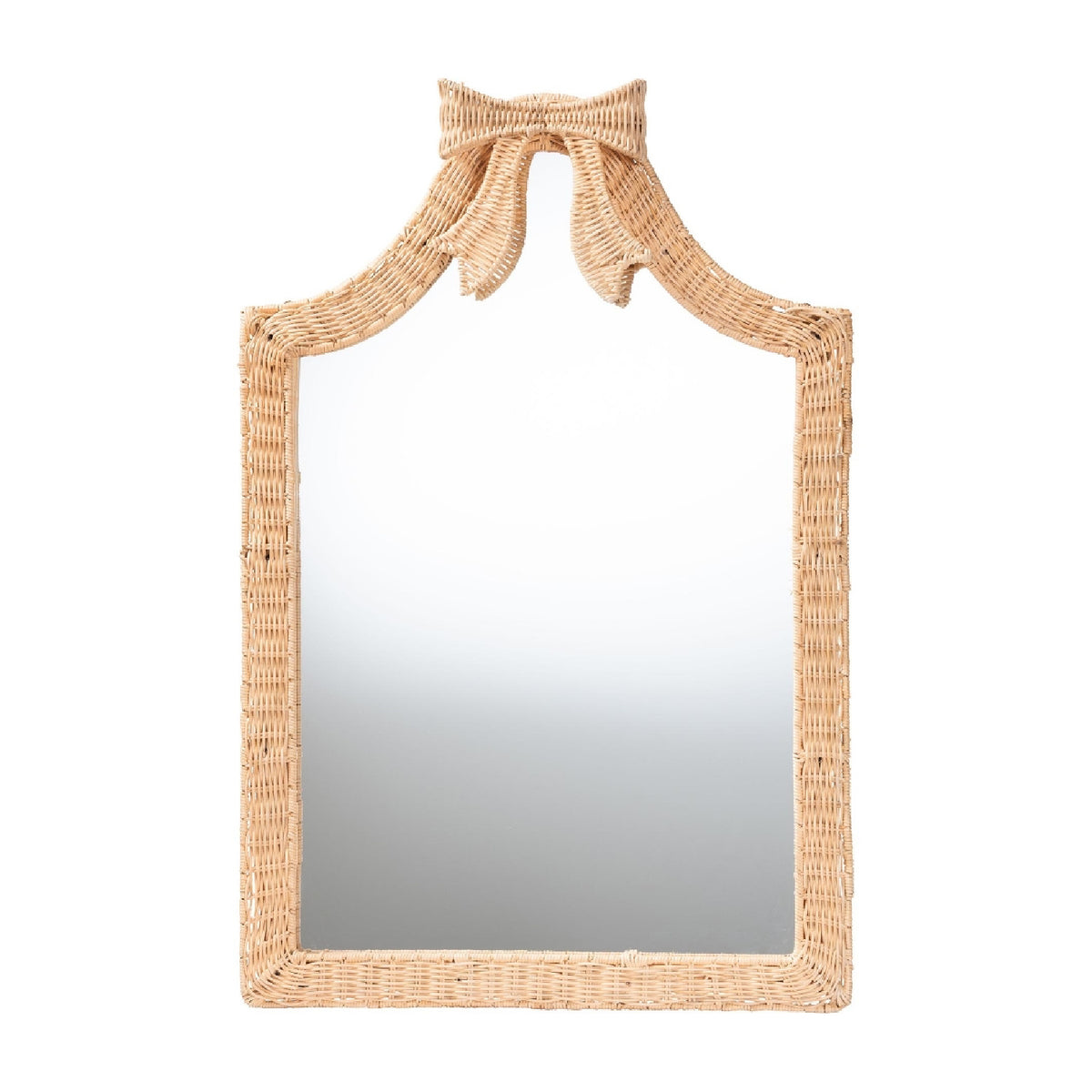 Modern European furniture - Rattan Bow Wall Mirror - www.oroa.com