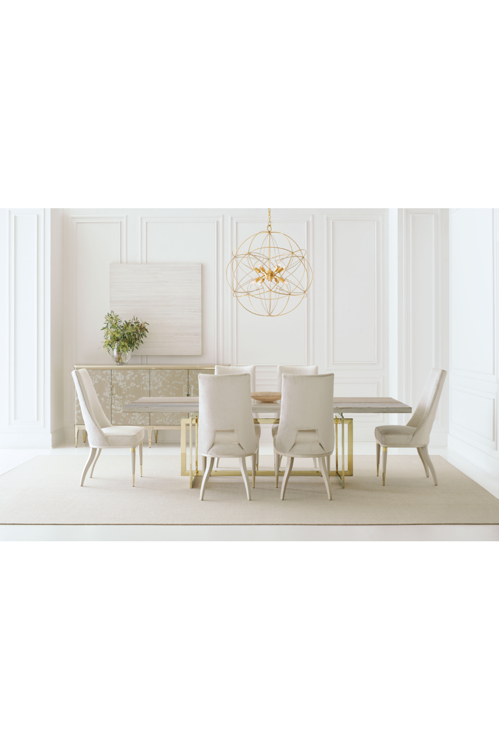 Gold Wooden Sideboard | Caracole Turn A New Leaf | Oroa.com