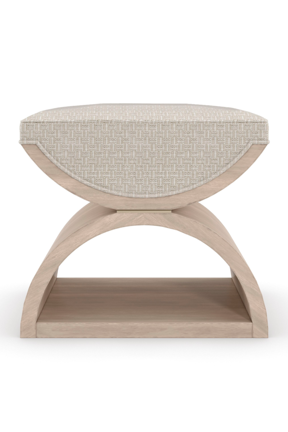 Wooden Crescent Ottoman | Caracole Open Enrollment | Oroa.com