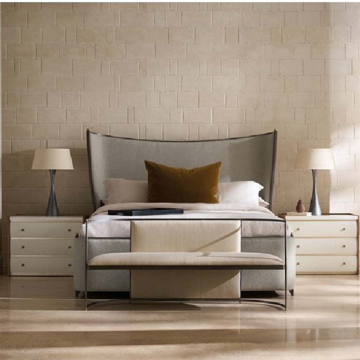 Sycamore Panel 3-Drawer Nightstand | Caracole Avignon