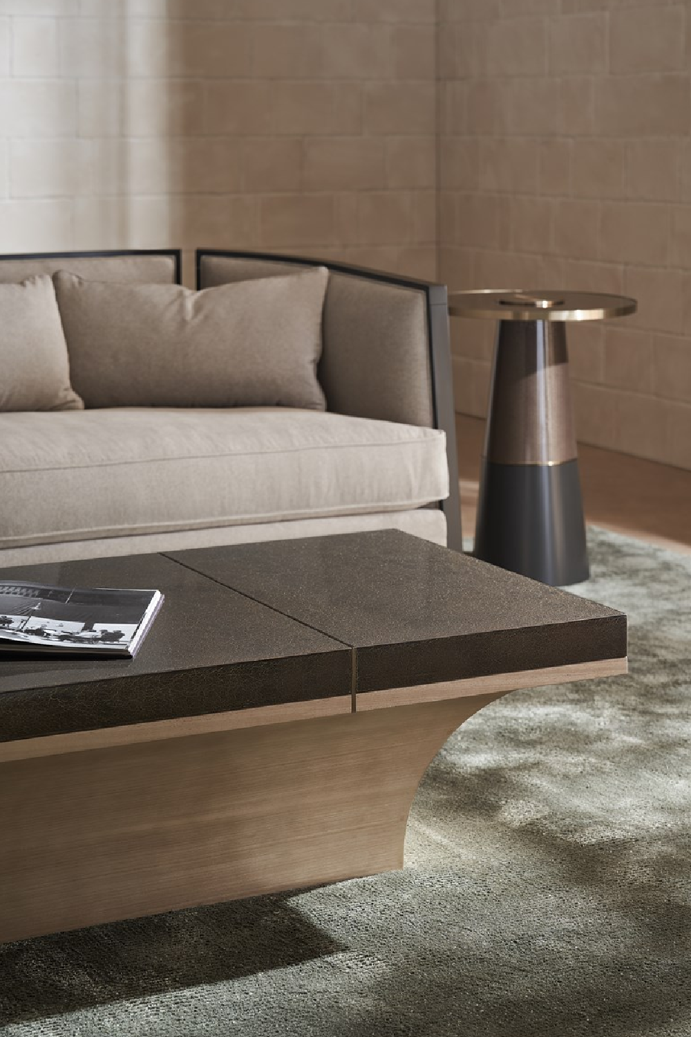 Koto Wood Base Cocktail Table | Caracole Full Break | Oroa.com