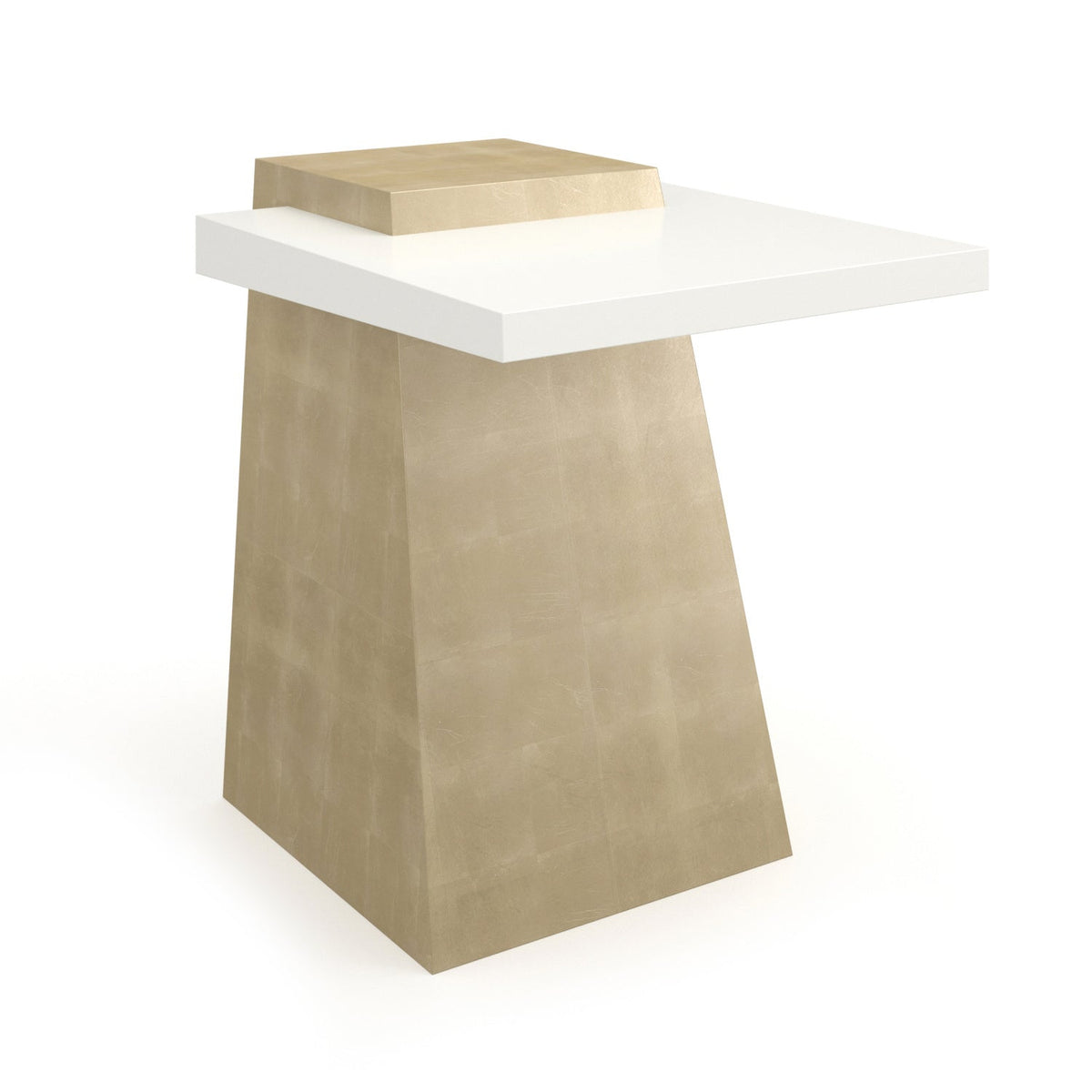 Wooden Trapezoid Side Table | Caracole Plank