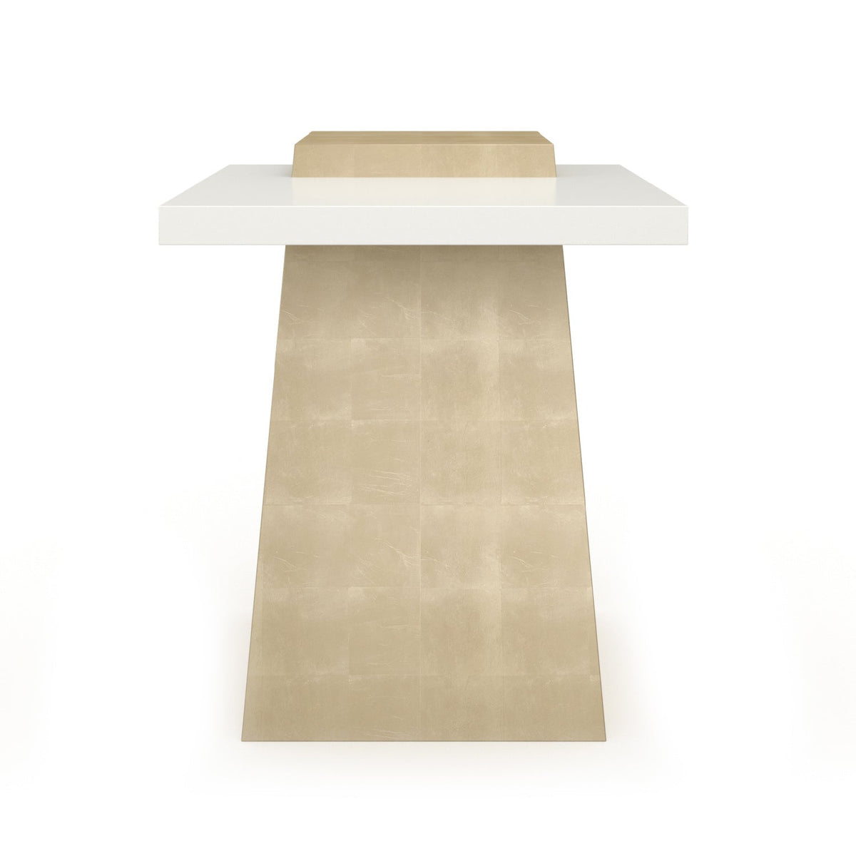 Wooden Trapezoid Side Table | Caracole Plank
