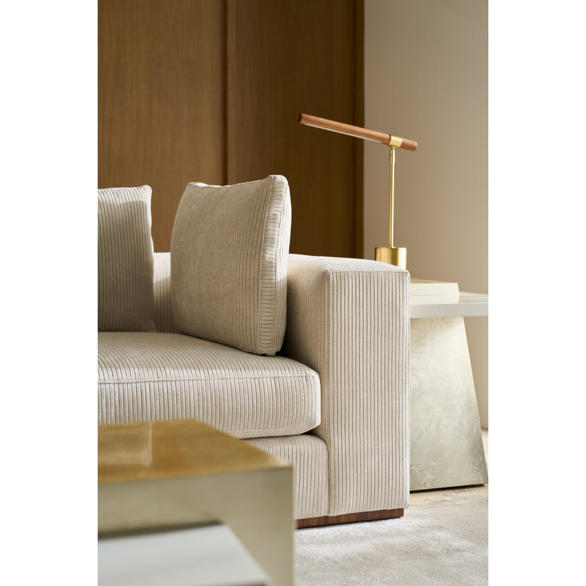 Wooden Trapezoid Side Table | Caracole Plank