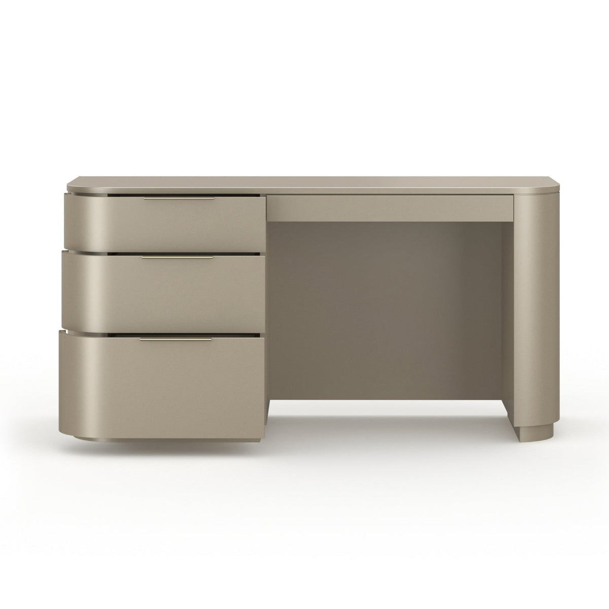 Silver 3-Drawer Desk | Caracole Oblique