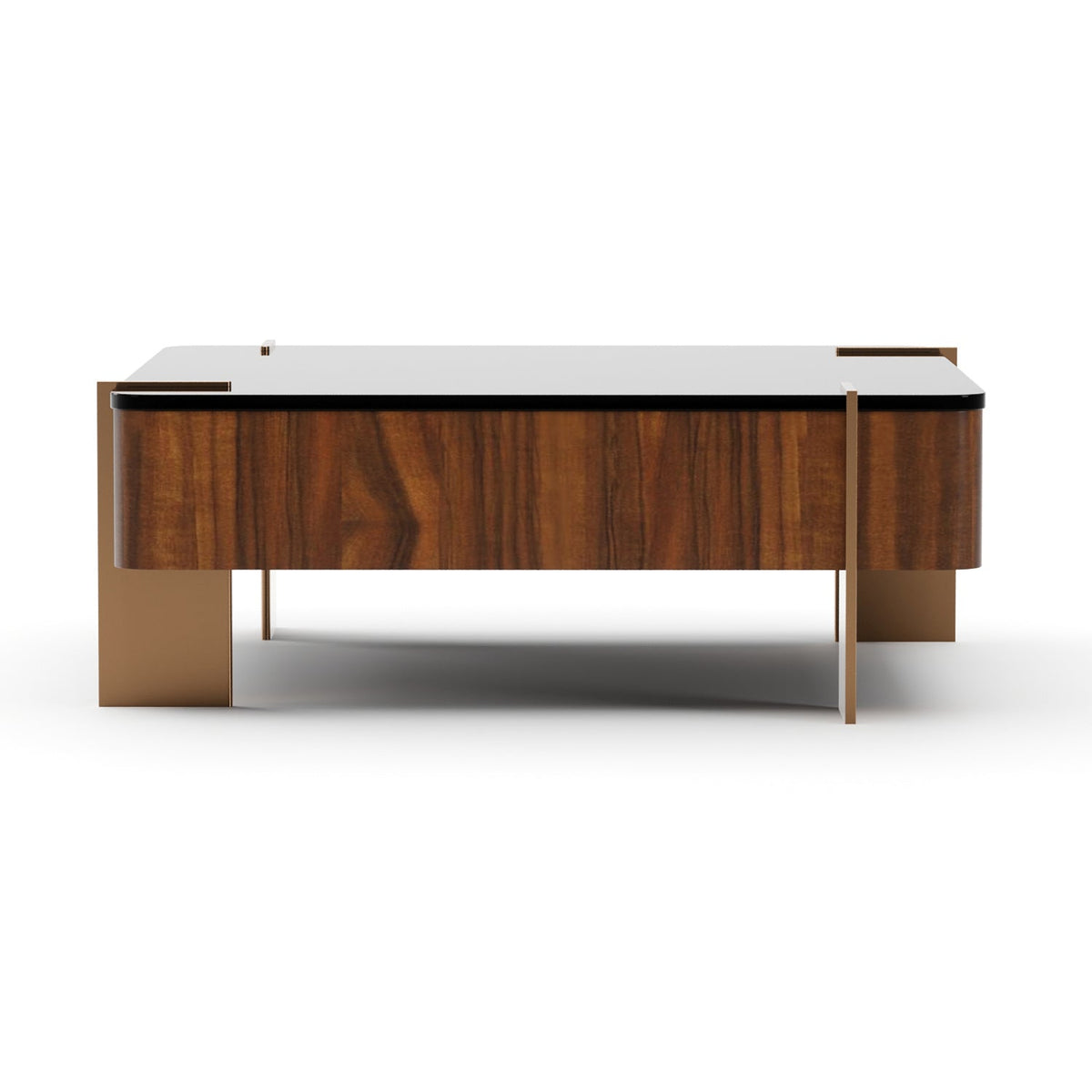 Square Walnut Cocktail Table | Caracole Altura
