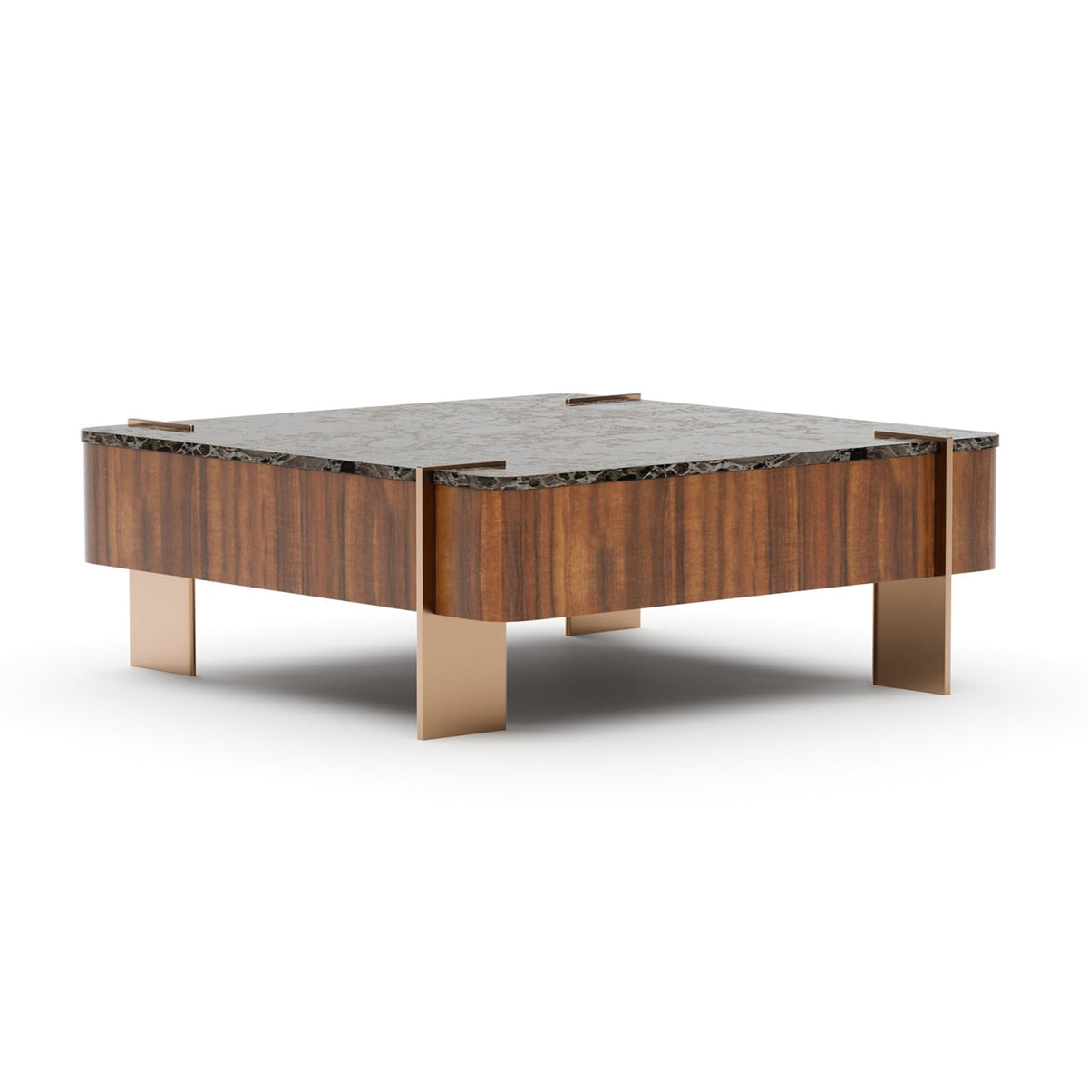 Square Walnut Cocktail Table | Caracole Altura