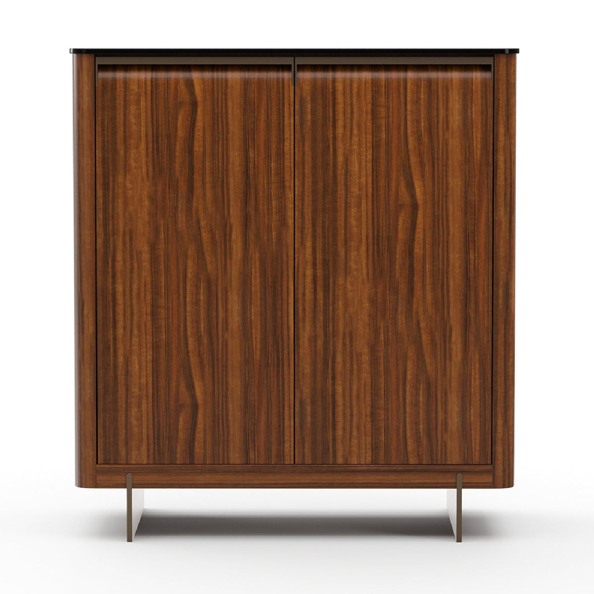 Smoked Walnut 2-Door Cabinet | Caracole Altura