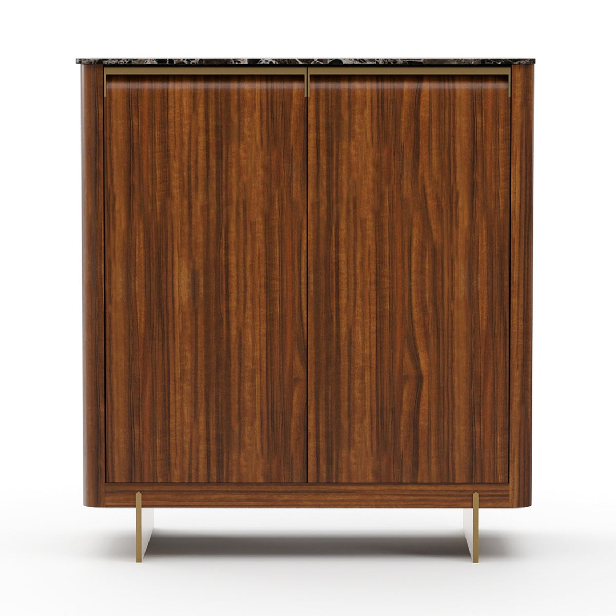 Smoked Walnut 2-Door Cabinet | Caracole Altura