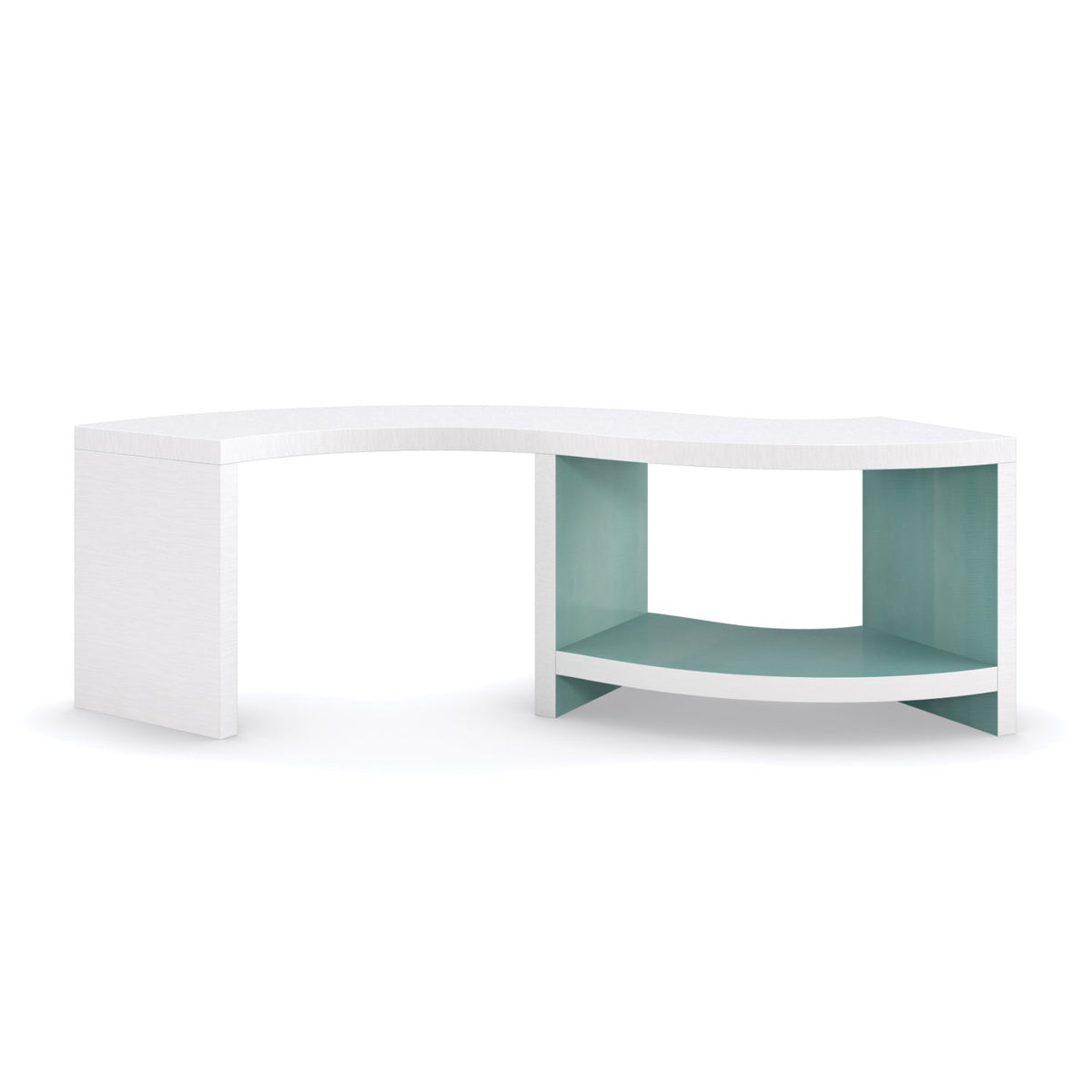 White S-Shaped Cocktail Table | Caracole Over Flow