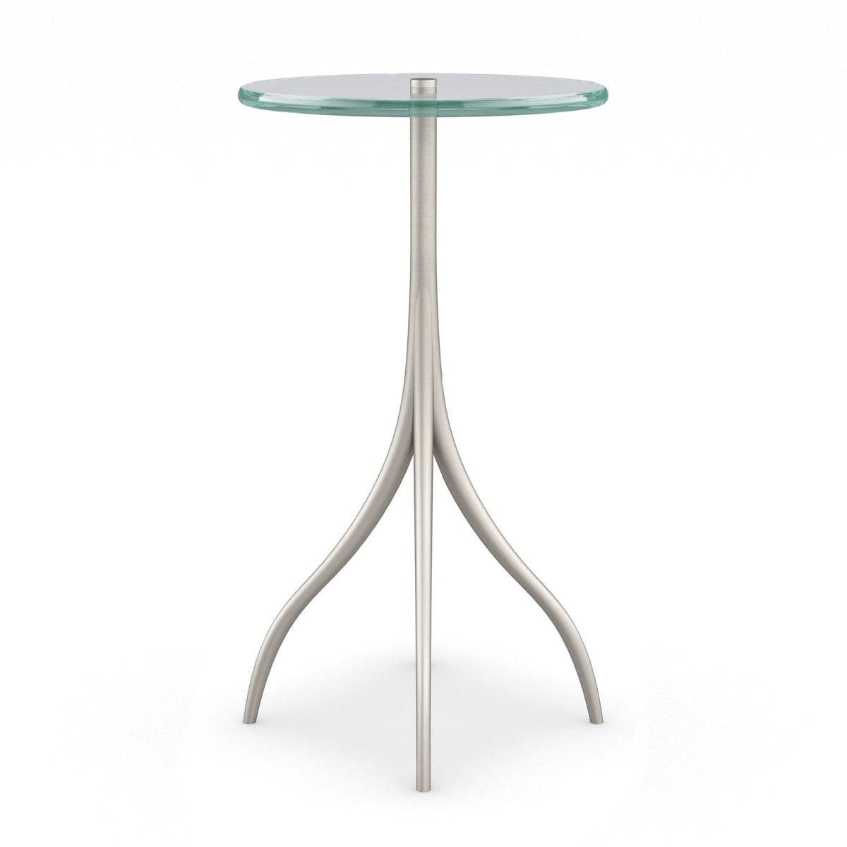 Silver & Glass Accent Table | Caracole Point Taken