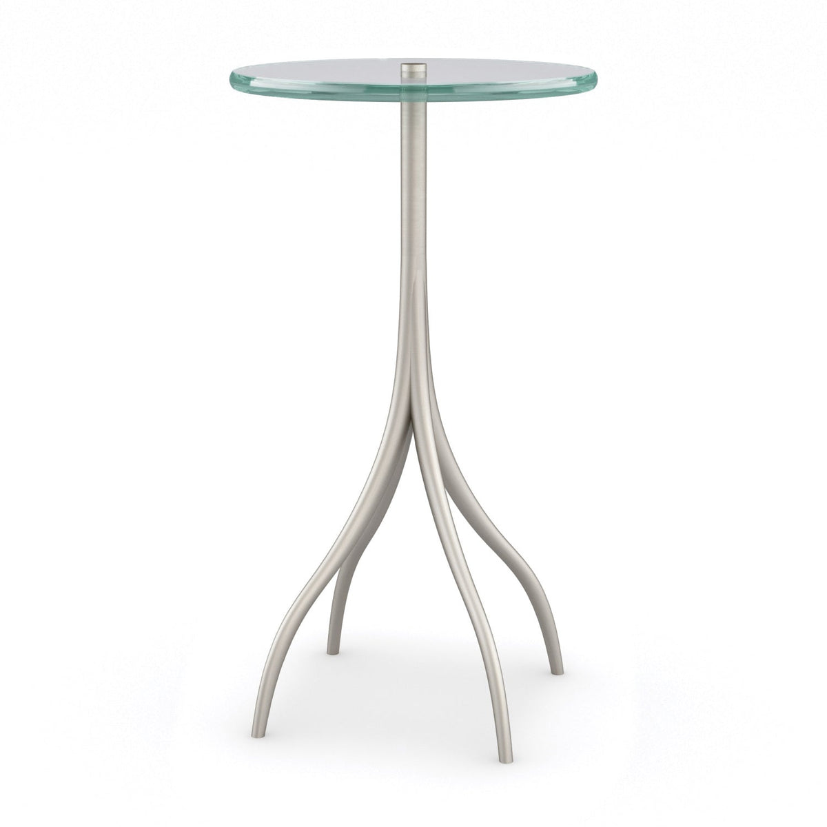 Silver & Glass Accent Table | Caracole Point Taken