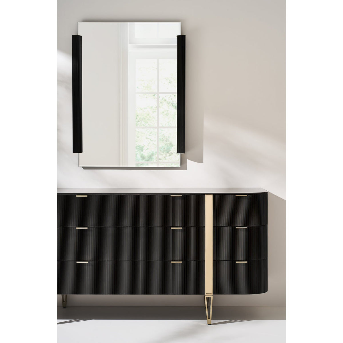 Fluted Side Beveled Mirror | Caracole Love To Look!