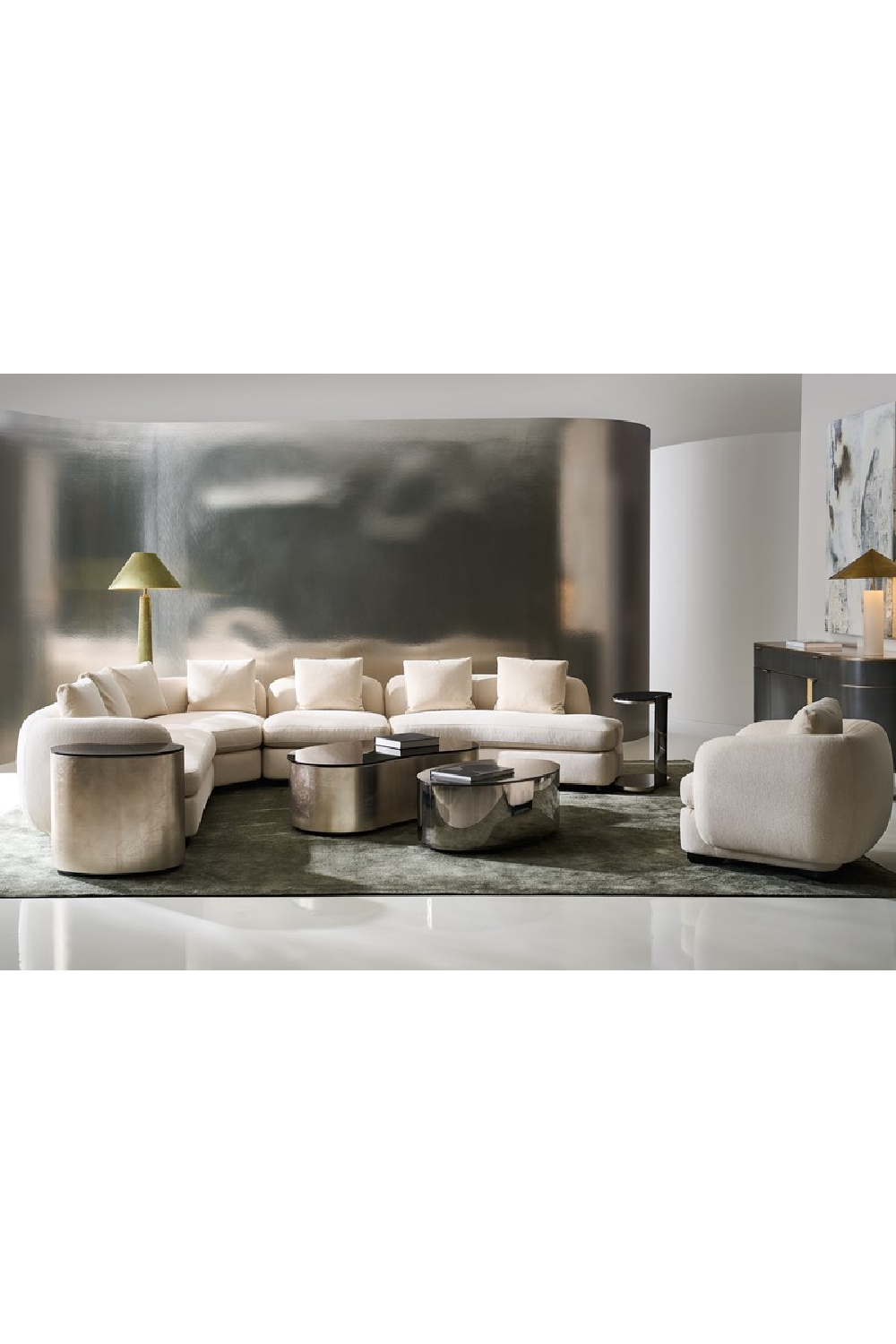 Gold Top 3-Door Sideboard | Caracole Piet | Oroa.com