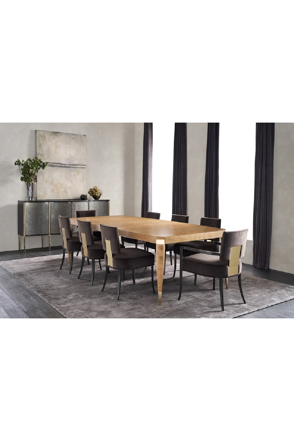Curved Glass 4-Door Sideboard | Caracole A New Day | Oroa.com