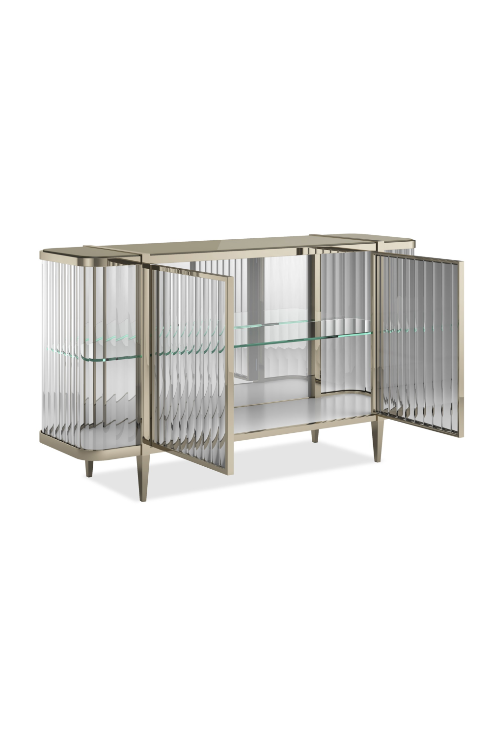 Wavy Mirror 2-Door Sideboard | Caracole Stop And Stare | Oroa.com