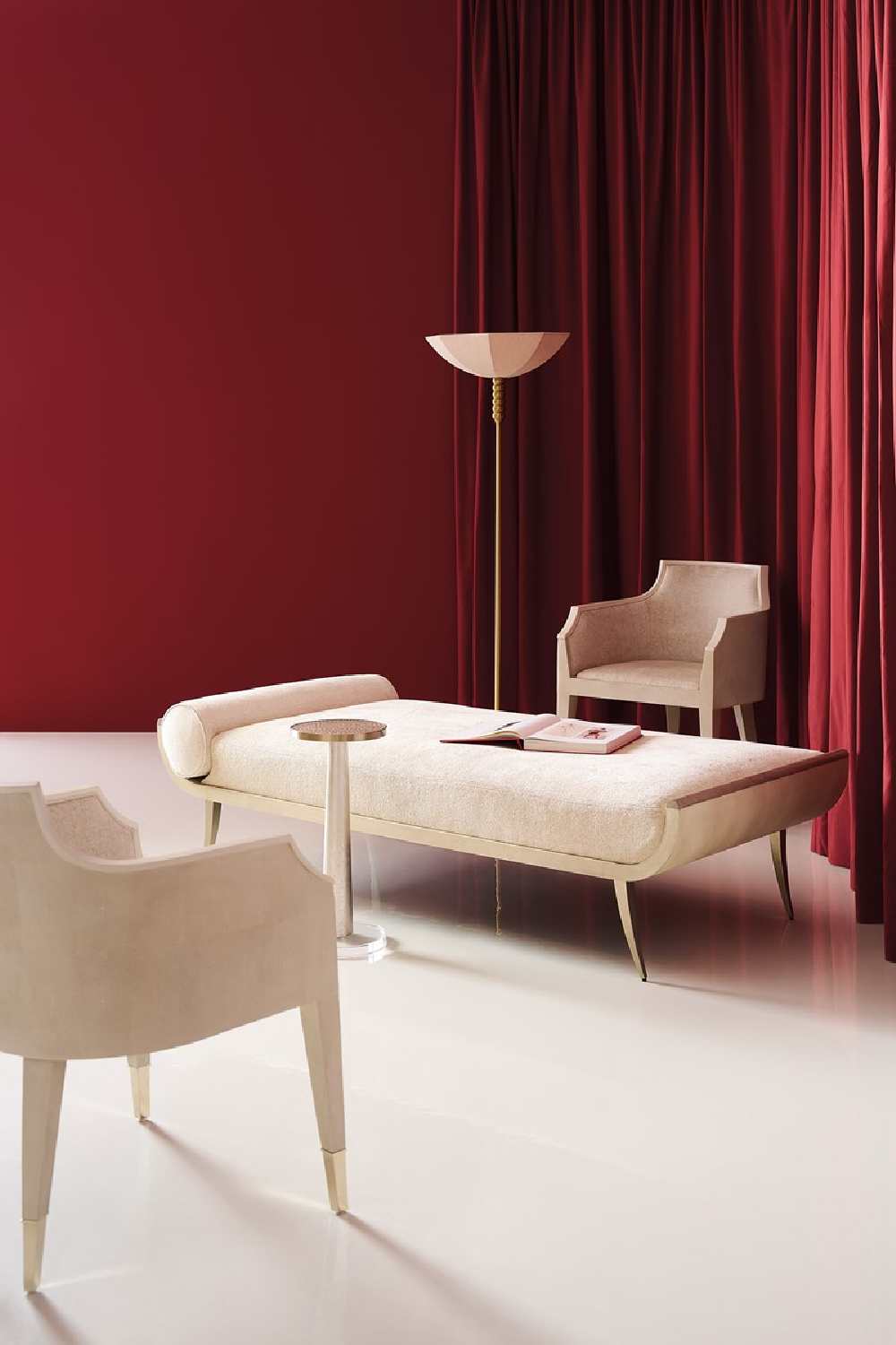 Ivory Shagreen Lounge Armchair | Caracole Sabot | Oroa.com