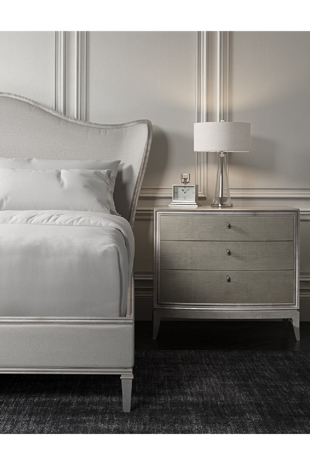 Camelback Upholstered King Bed | Caracole Bedtime Beauty | Oroa.com