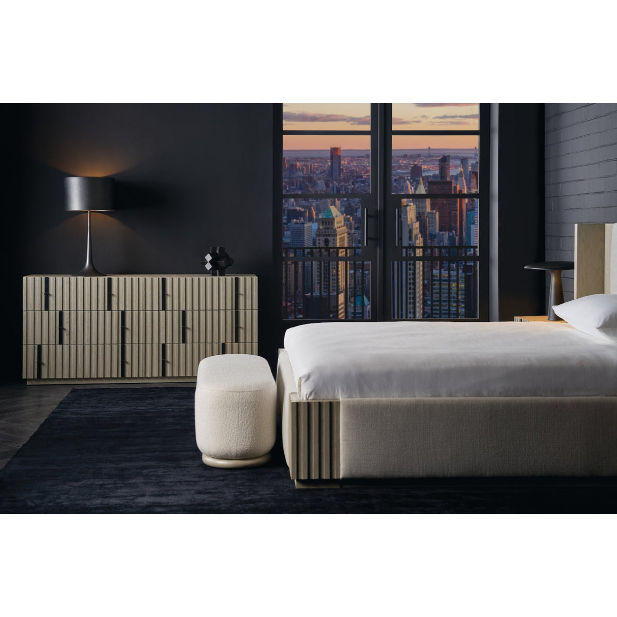 Gray Slatted 6-Drawer Dresser | Caracole Clancy