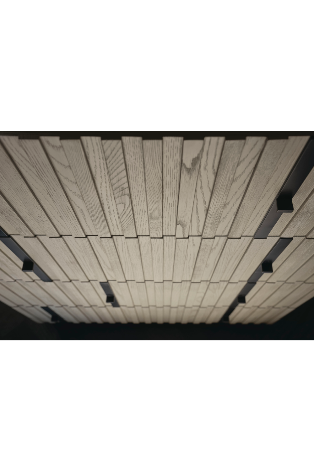 Taupe Slatted Oak 4-Drawer Chest | Caracole Clancy