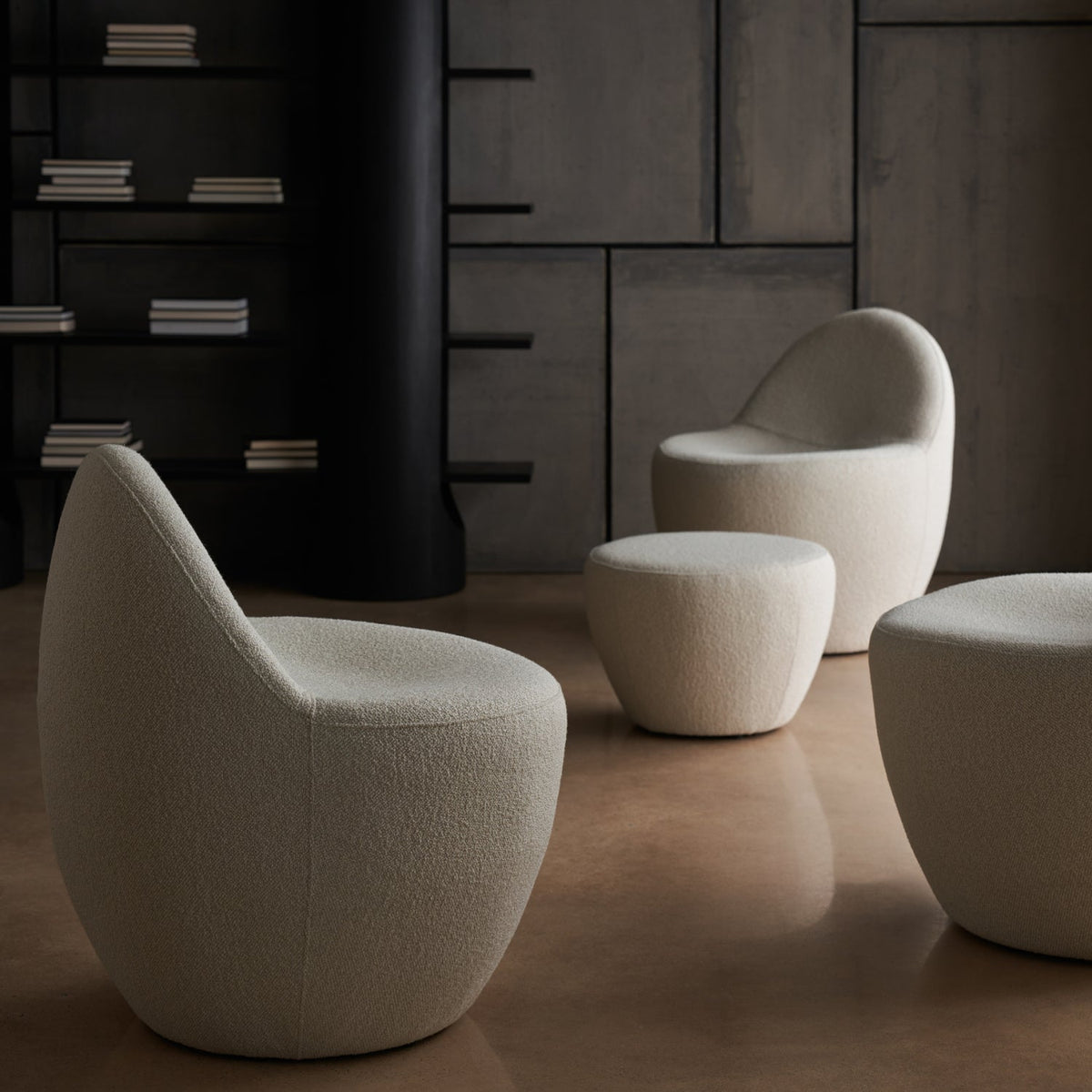 White Boucle Accent Chair | Caracole Noa