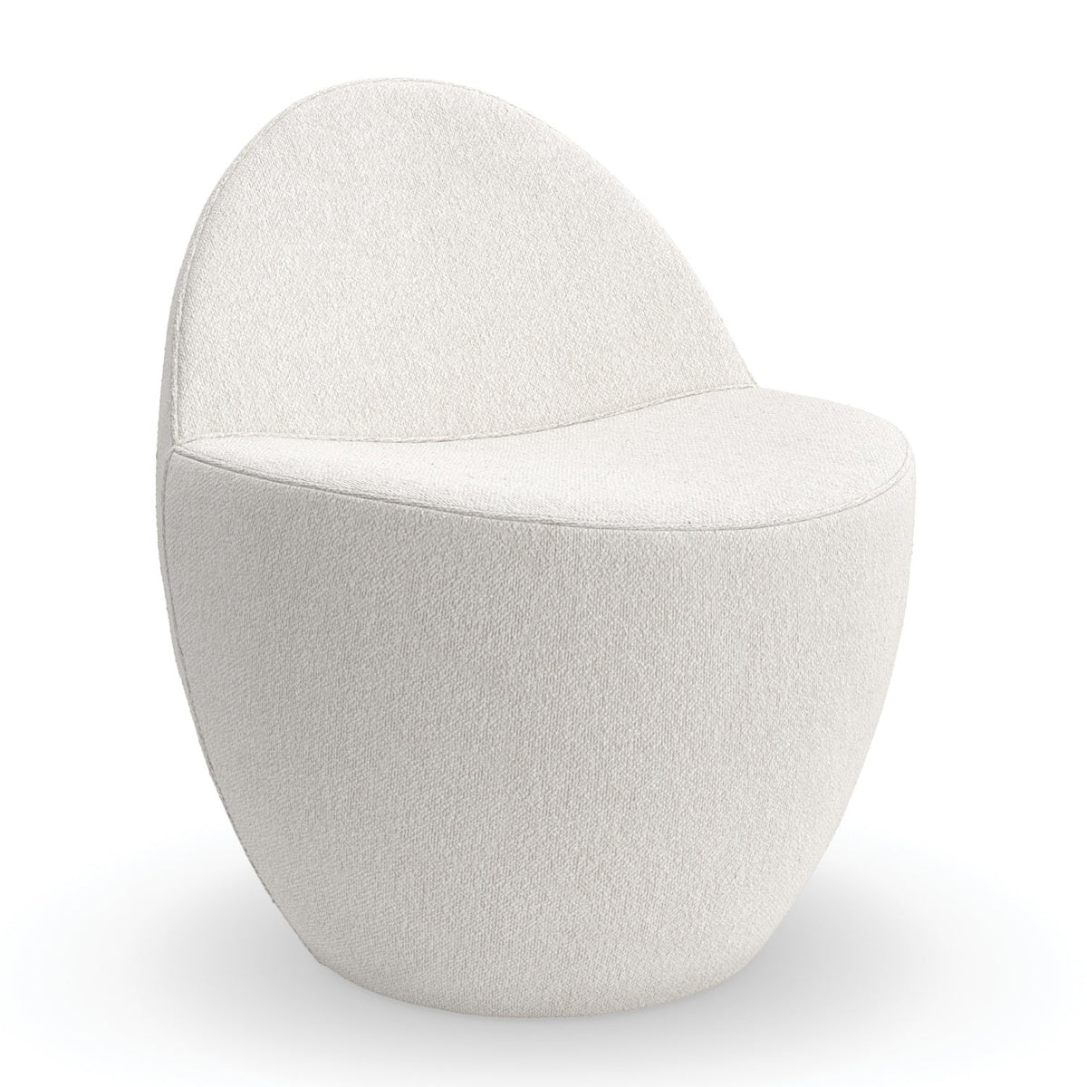 White Boucle Accent Chair | Caracole Noa