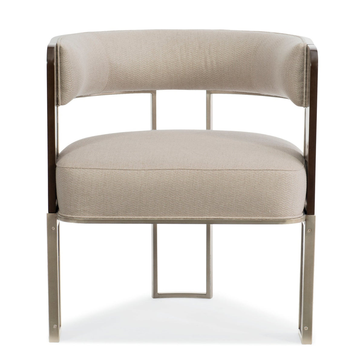 Cream Curved Modern Accent Chair | Caracole Streamliner
