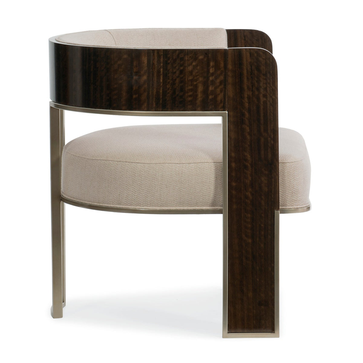 Cream Curved Modern Accent Chair | Caracole Streamliner