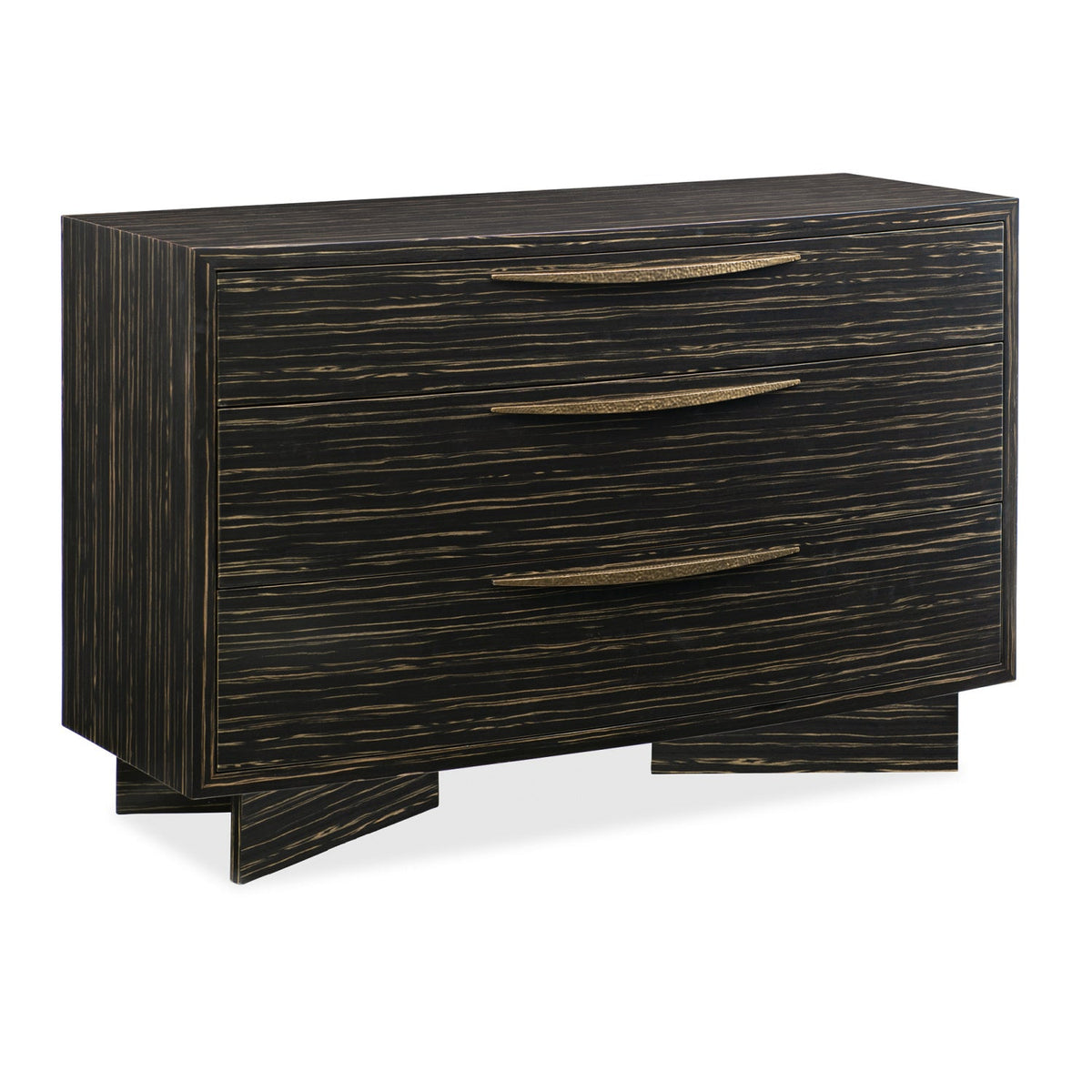 Striated Black 3-Drawer Dresser | Caracole Vector