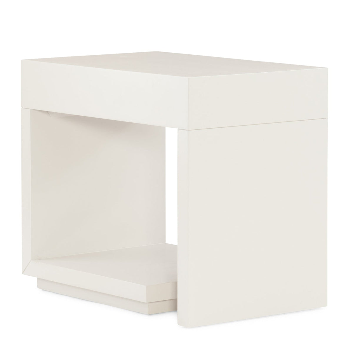 White 1-Drawer End Table | Caracole Expressions