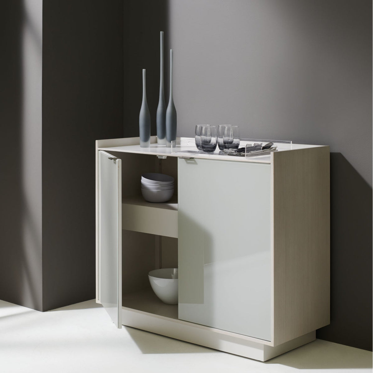 Gray 2-Door Chest | Caracole Expressions