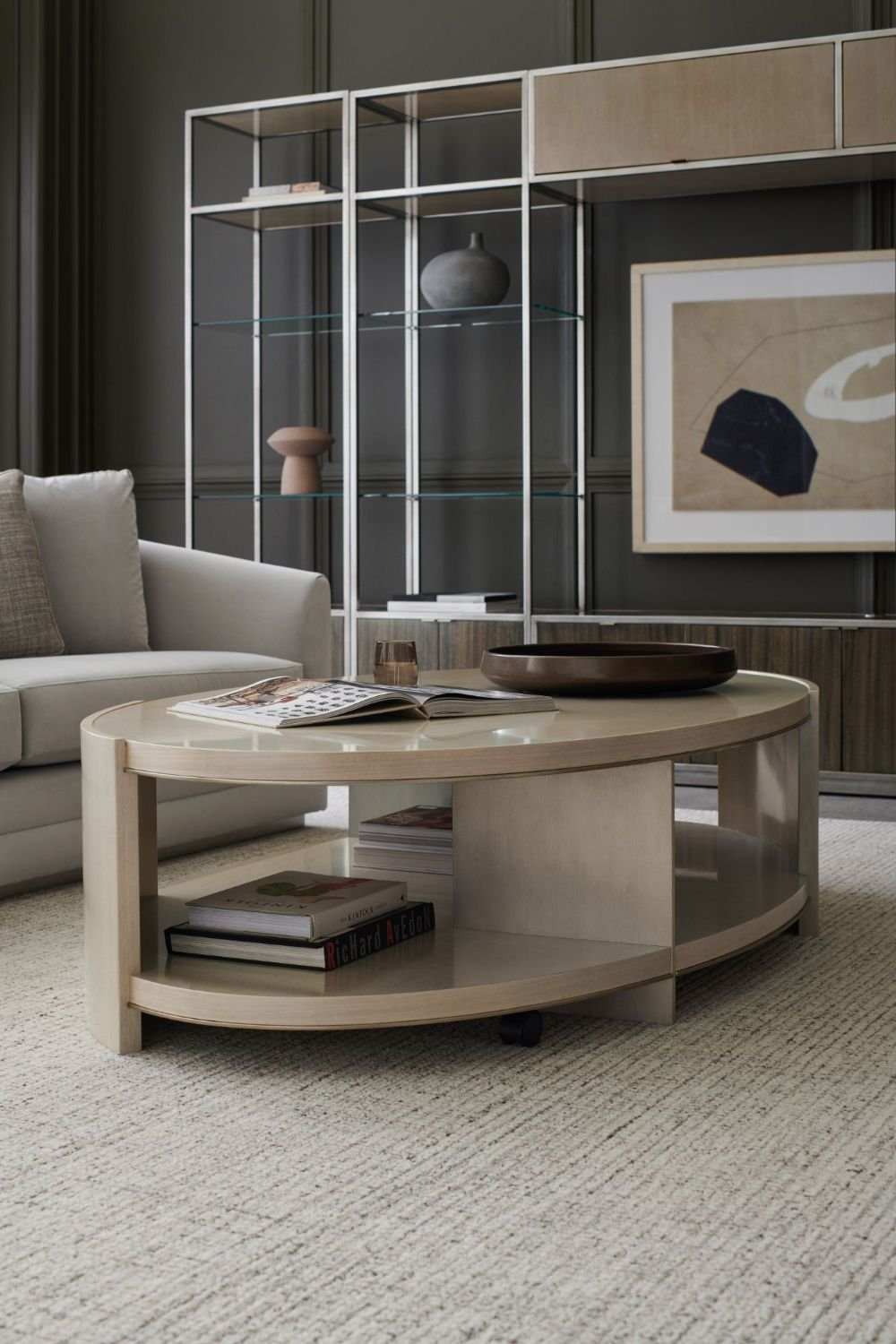 Oval Cream Cocktail Table | Caracole Da Vita