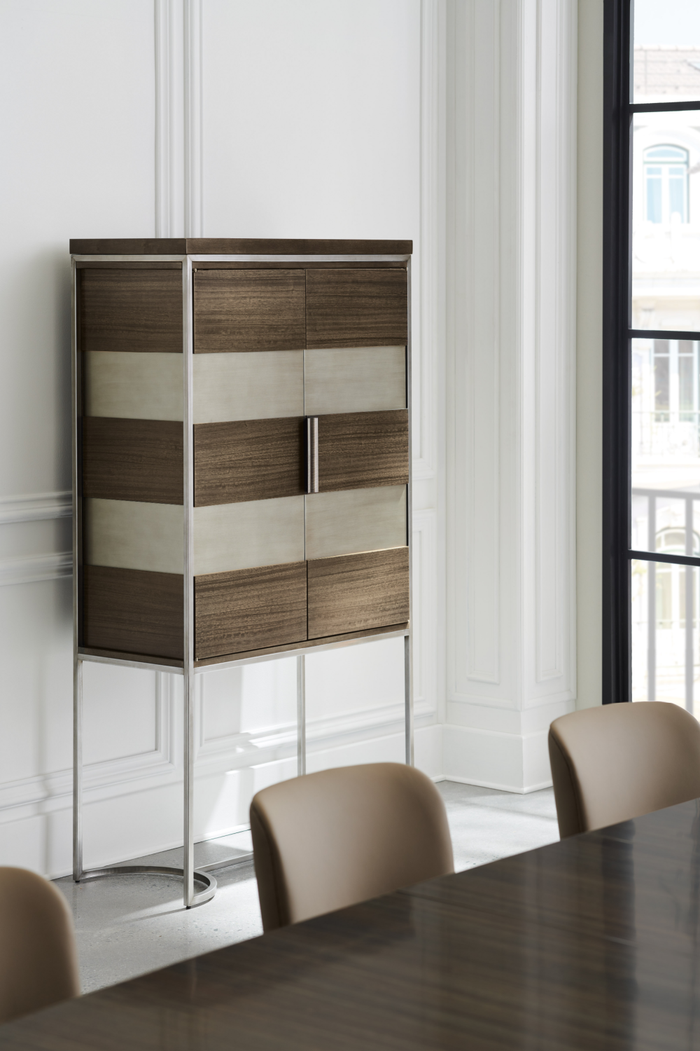 Metal Framed Modern Bar Cabinet | Caracole La Moda | Oroa.com