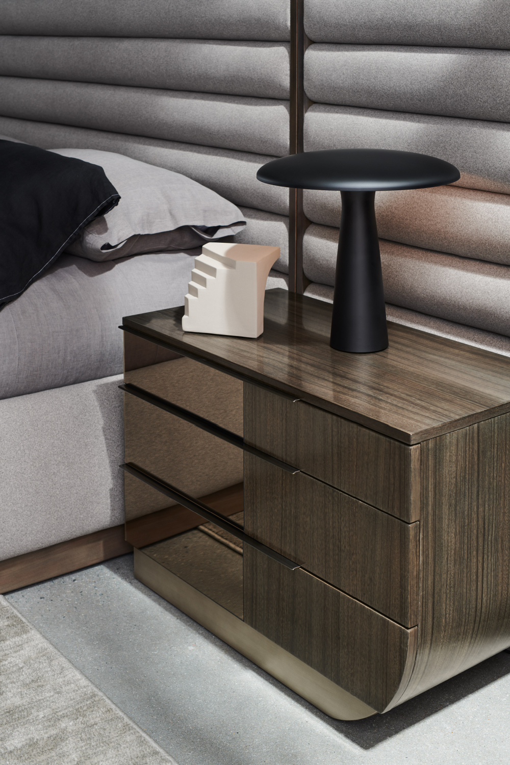 Gray Channeled Panel Bed | Caracole La Moda | Oroa.com