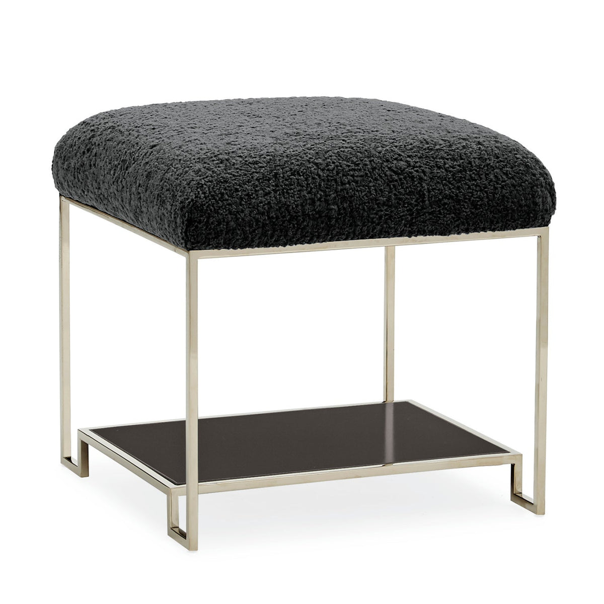 Square Shearling Ottoman | Caracole Thoroughly Modern