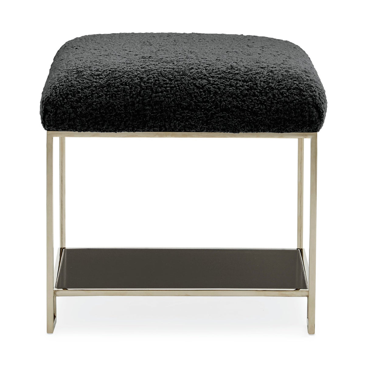 Square Shearling Ottoman | Caracole Thoroughly Modern