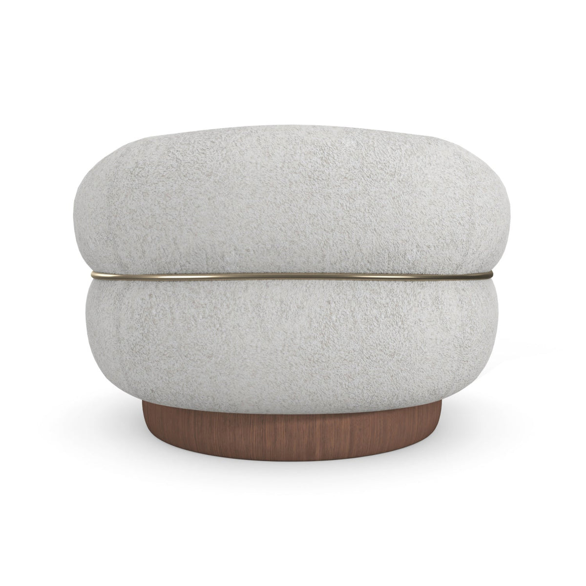 White Boucle Swivel Chair | Caracole Smoosh