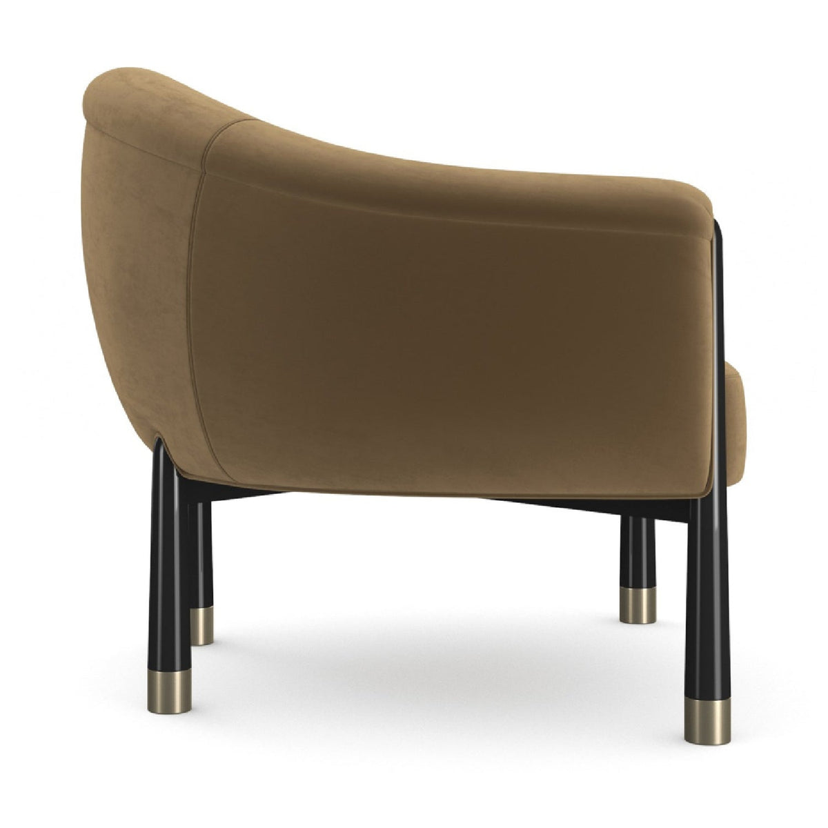 Velvet Curved Accent Chair | Caracole Baton