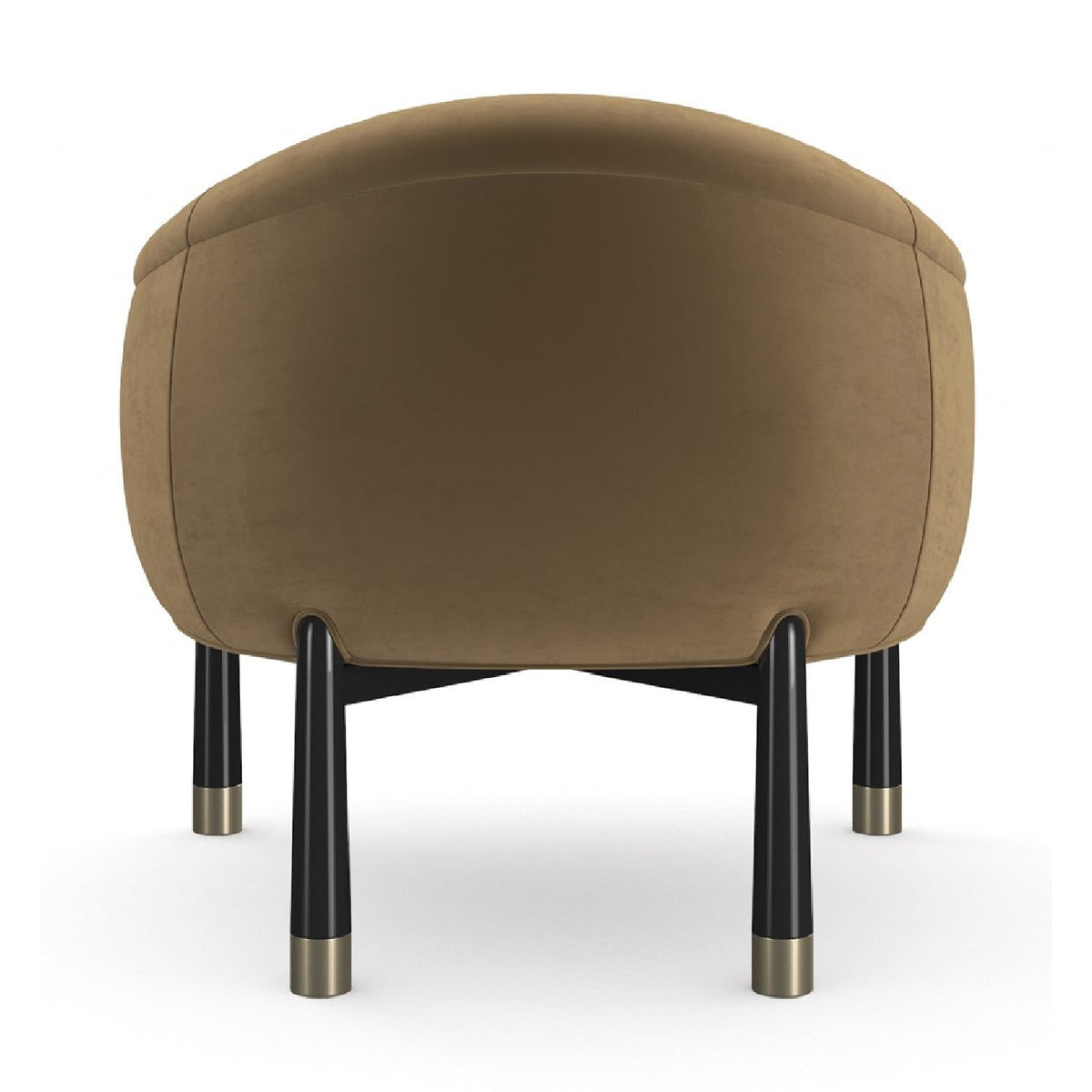 Velvet Curved Accent Chair | Caracole Baton