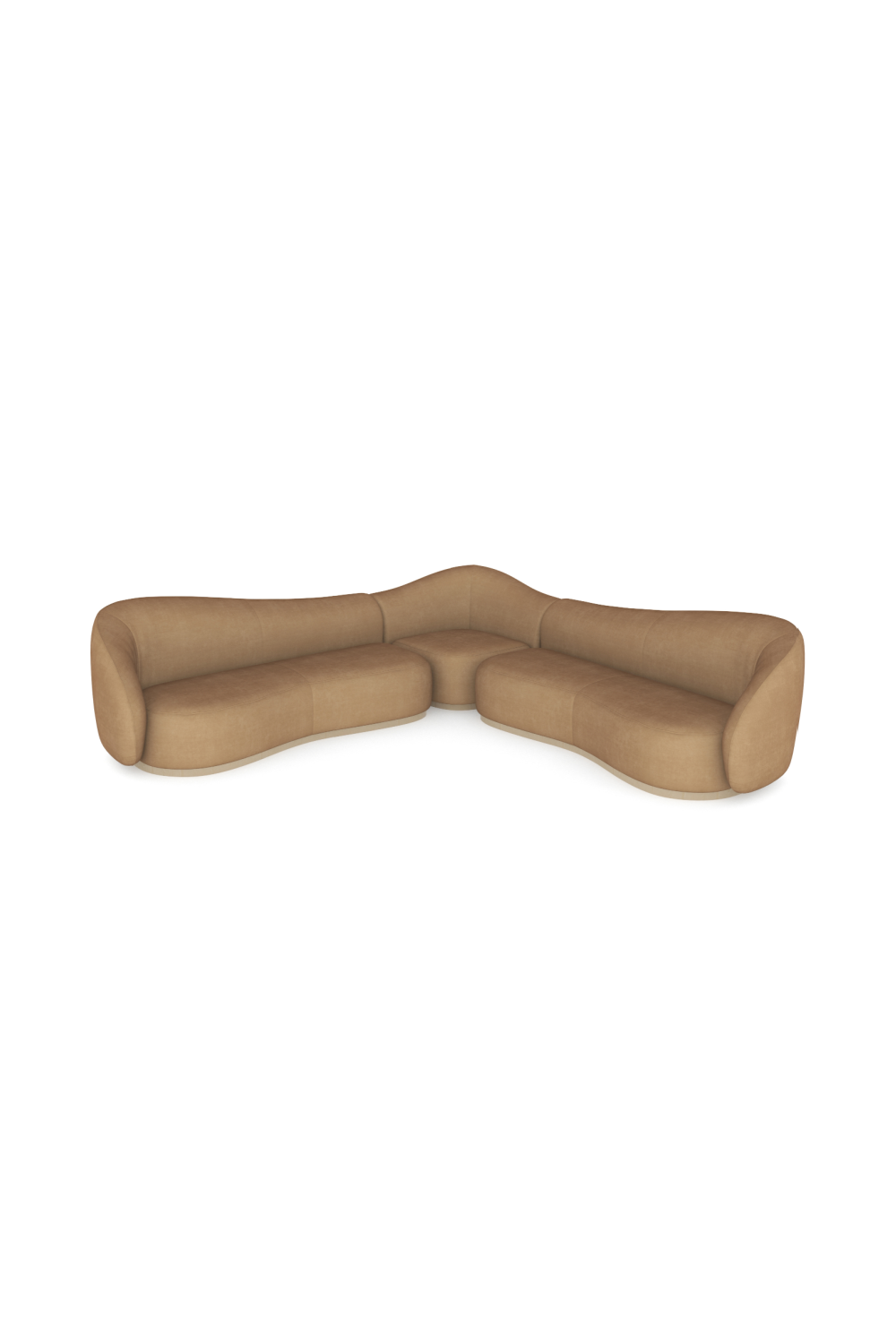 Light Brown Velvet Sectional Sofa | Caracole Kalahari | Oroa.com
