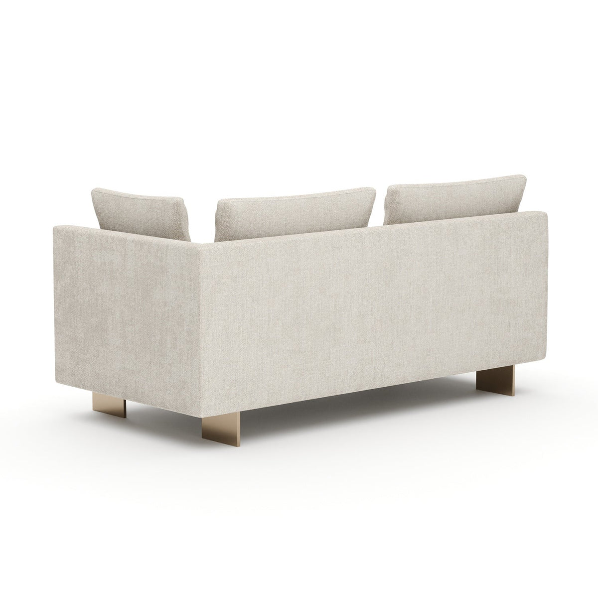White Chenille Loveseat | Caracole Altura
