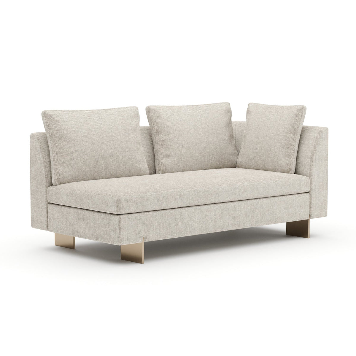White Chenille Loveseat | Caracole Altura