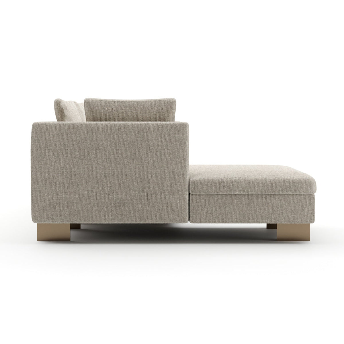 White Chenille Sofa with Chaise | Caracole Altura