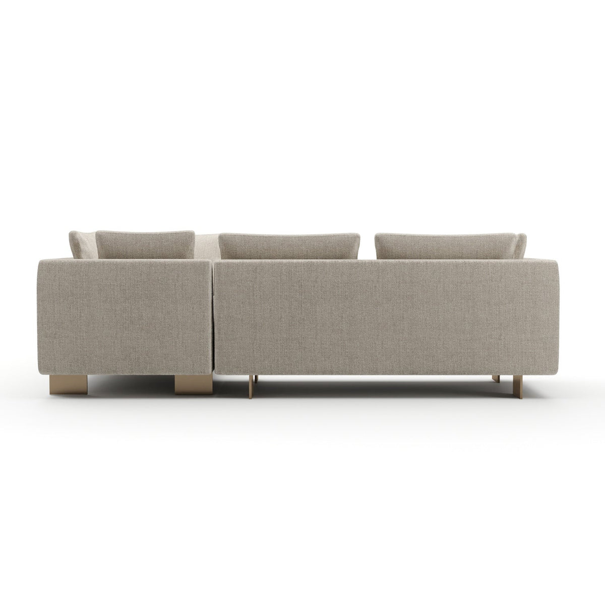 White Chenille Sectional Sofa L | Caracole Altura